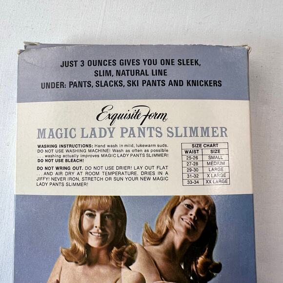Exquisite form Vintage MAGIC LADY PANTS SLIMMER Size Medium white Shapewear - Picture 7 of 8